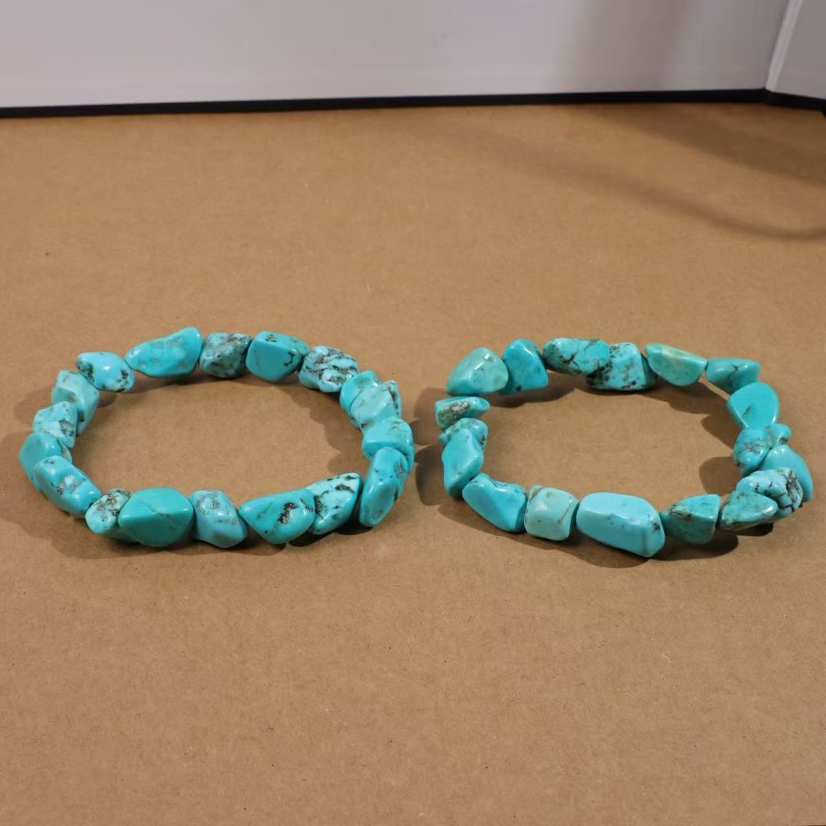 Blue Magnesite Statement Bracelet - Large Oval Focal Stone - Large Oval Blue Magnesite StoneTibet Art