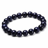 Blue Sandstone Bracelet — Polished Natural Stone Beads - 8mmTibet Art