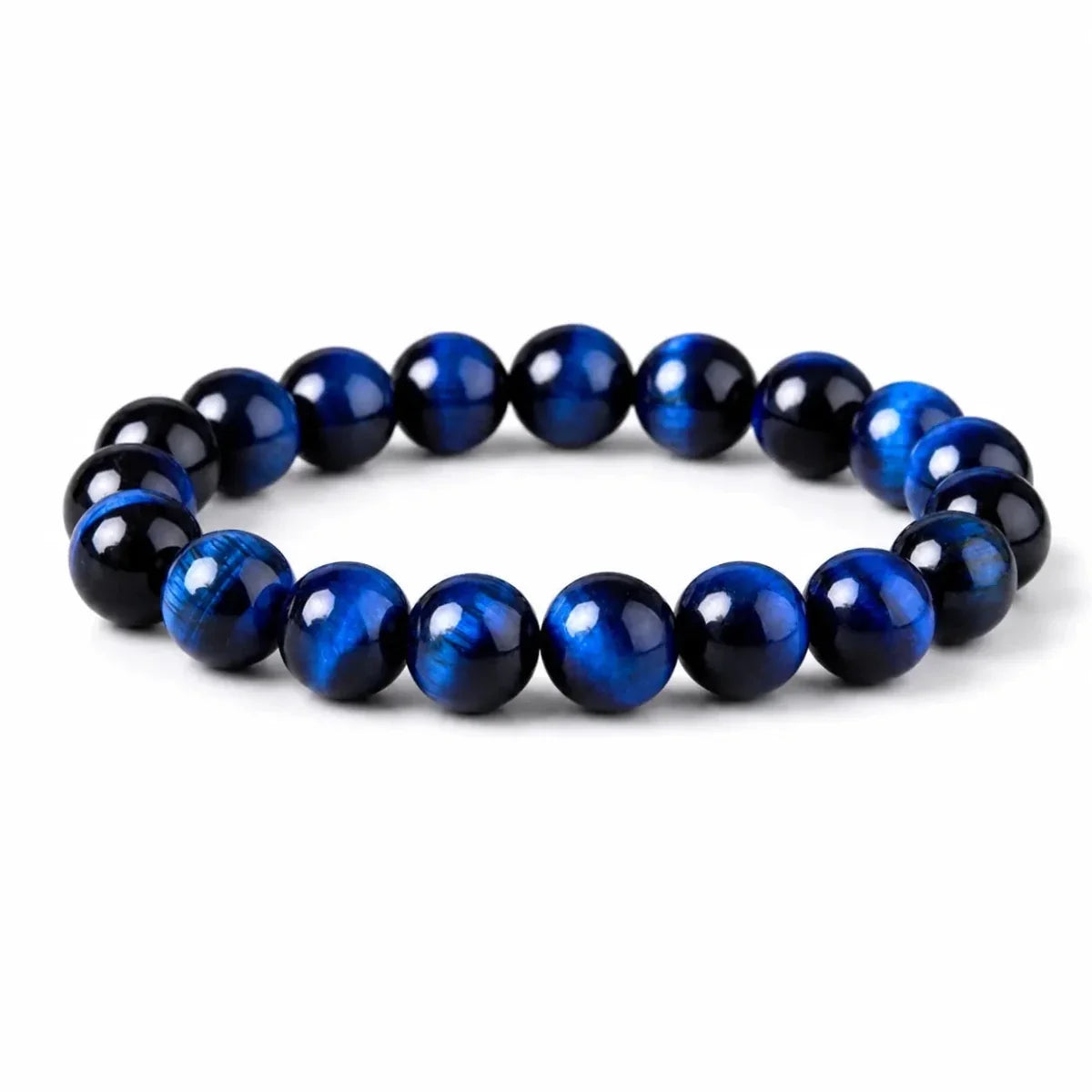 Tiger’s Eye Bracelet - Hawk's Eye & blue tiger's eye Tibet Art