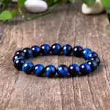Tiger’s Eye Bracelet - Hawk's Eye & blue tiger's eye - Tibet Art