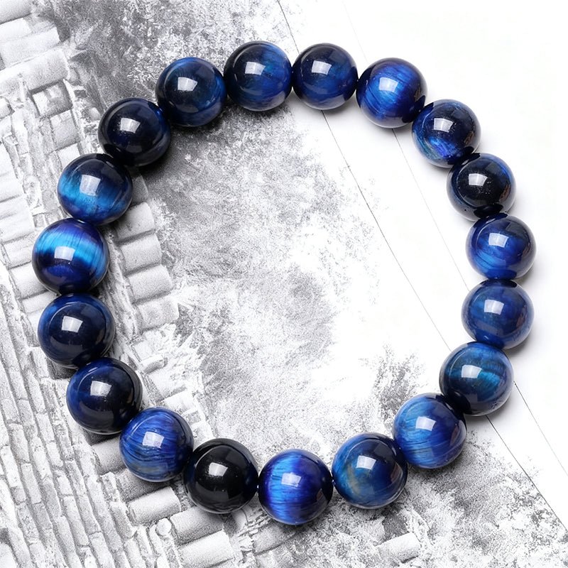 Tiger’s Eye Bracelet - Hawk's Eye & blue tiger's eye - Tibet Art