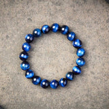Tiger’s Eye Bracelet - Hawk's Eye & blue tiger's eye - Tibet Art