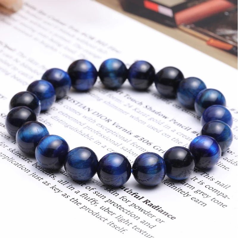 Tiger’s Eye Bracelet - Hawk's Eye & blue tiger's eye - Tibet Art
