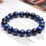 Tiger’s Eye Bracelet - Hawk's Eye & blue tiger's eye - Tibet Art