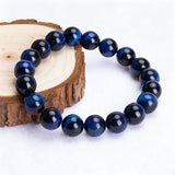 Tiger’s Eye Bracelet - Hawk's Eye & blue tiger's eye - Tibet Art