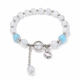 Cat's Eye Crystal Charm Bracelet — Butterfly & Star Motifs, Natural Stone Beads - Natural Cat's Eye Star BraceletTibet Art
