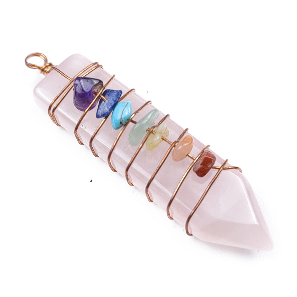 Chakra Crystal Gift Set — One Piece or the Whole Collection - Rose Quartz Chakra PendantTibet Art