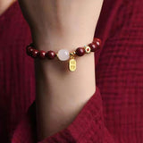 Cinnabar Bracelet - Fengshui Imperial Cinnabar - Tibet Art