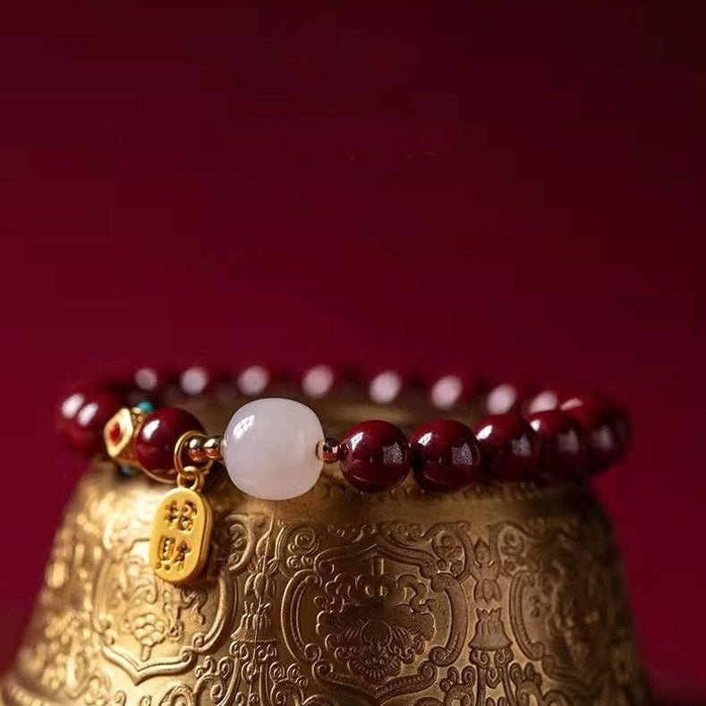 Cinnabar Bracelet - Fengshui Imperial Cinnabar - Tibet Art