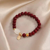 Cinnabar Bracelet - Fengshui Imperial Cinnabar - Tibet Art