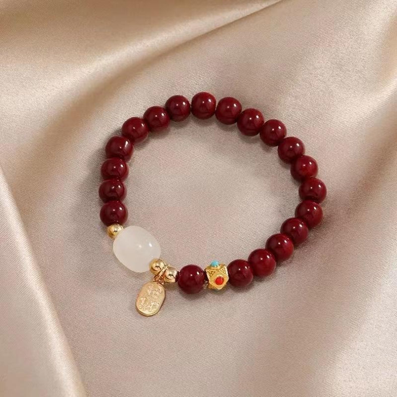 Cinnabar Bracelet - Fengshui Imperial Cinnabar - Tibet Art
