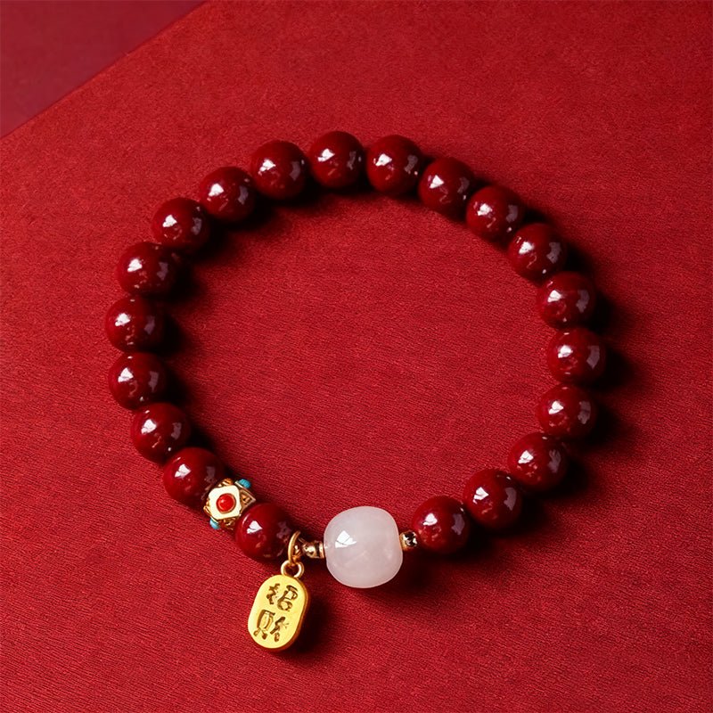 Cinnabar Bracelet - Fengshui Imperial Cinnabar - Tibet Art