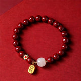 Cinnabar Bracelet - Fengshui Imperial Cinnabar - Tibet Art