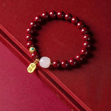 Cinnabar Bracelet - Fengshui Imperial Cinnabar - Tibet Art