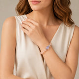 Citrine & Lavender Focal Bracelet - 10mm