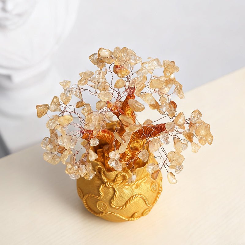 Crystal Money Tree - Citrine Money Tree Ornament - Tibet Art