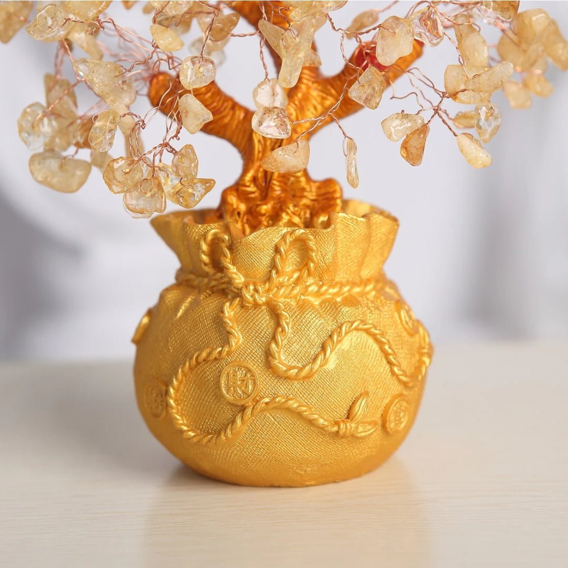 Crystal Money Tree - Citrine Money Tree Ornament - Tibet Art