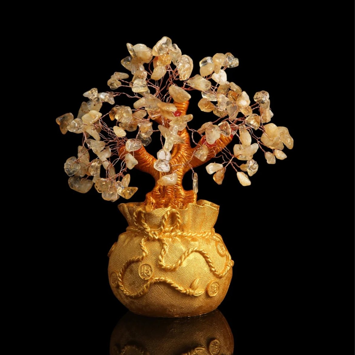 Crystal Money Tree - Citrine Money Tree Ornament - Tibet Art