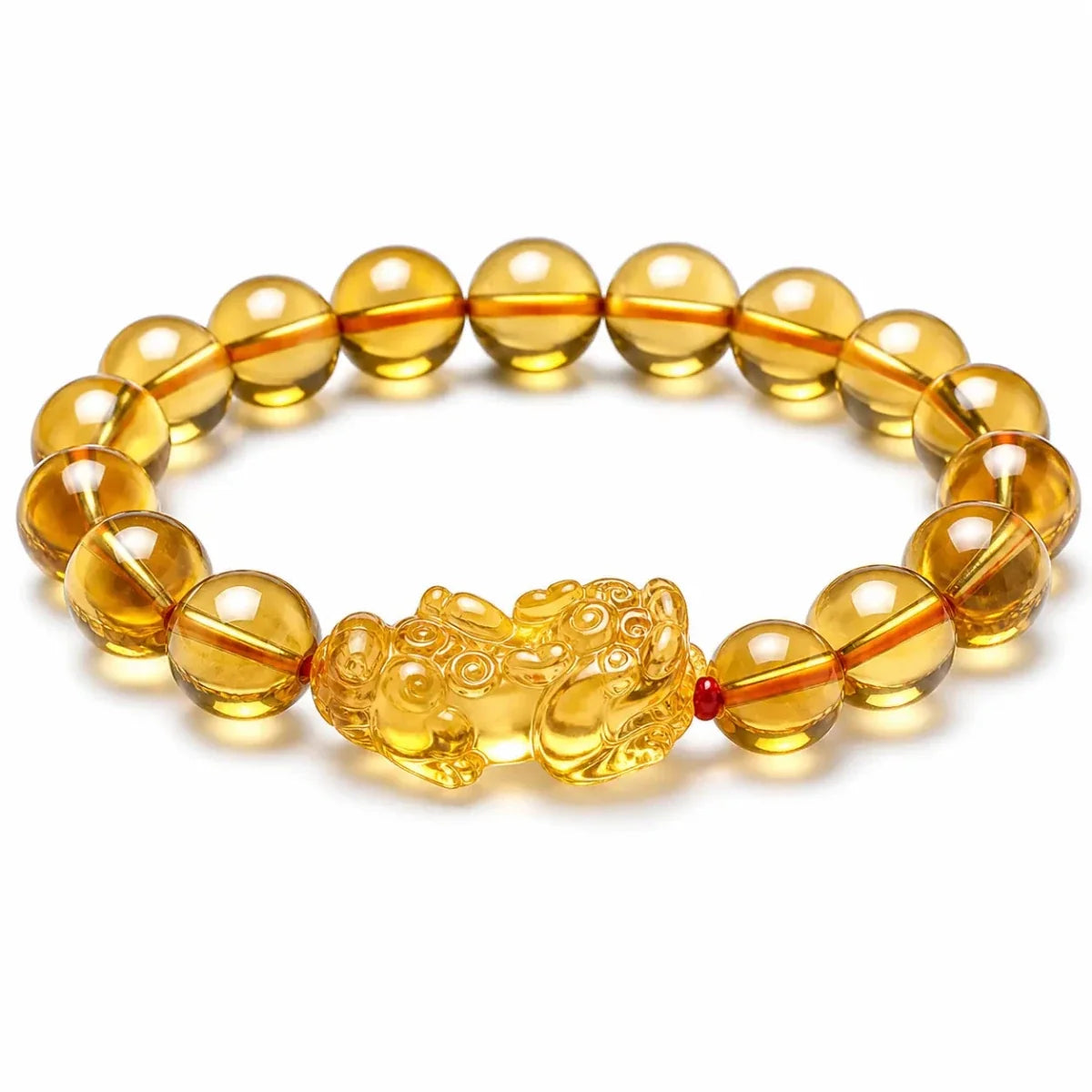 Citrine Bracelet - Feng Shui Wealth Pixiu Tibet Art