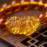 Citrine Bracelet - Feng Shui Wealth Pixiu - Tibet Art