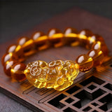 Citrine Bracelet - Feng Shui Wealth Pixiu - Tibet Art