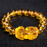 Citrine Bracelet - Feng Shui Wealth Pixiu - Tibet Art