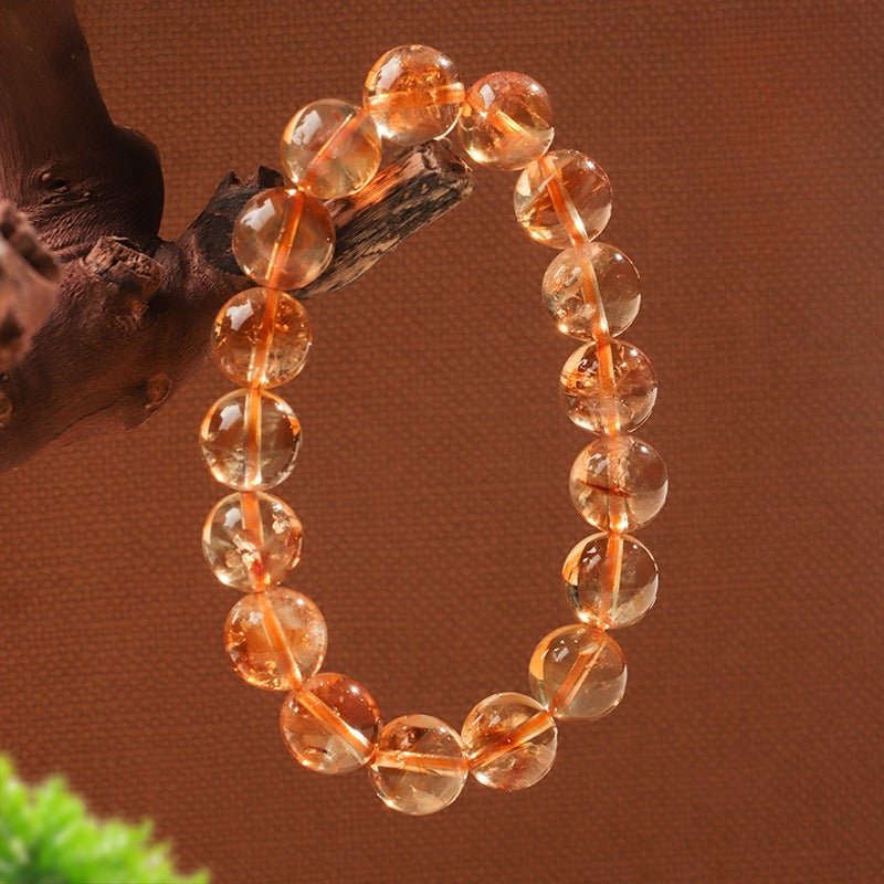 Natural Citrine Bead Bracelet 4mm–12mm — Yellow Crystal Strand In Six Sizes - 4mmTibet Art