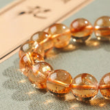 Natural Citrine Bead Bracelet 4mm–12mm — Yellow Crystal Strand In Six Sizes - 4mmTibet Art