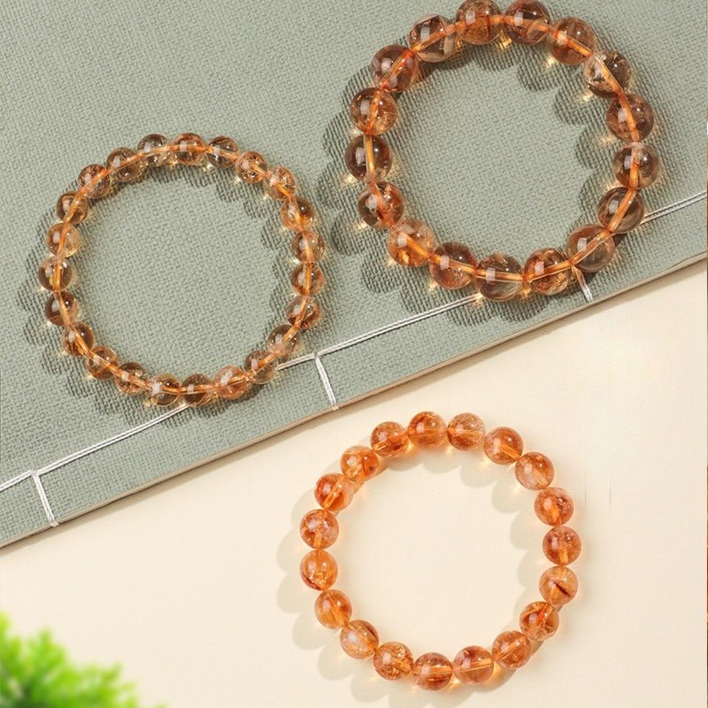 Natural Citrine Bead Bracelet 4mm–12mm — Yellow Crystal Strand In Six Sizes - 6mmTibet Art