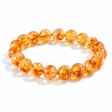 Natural Citrine Bead Bracelet 4mm–12mm — Yellow Crystal Strand In Six Sizes - 10mmTibet Art