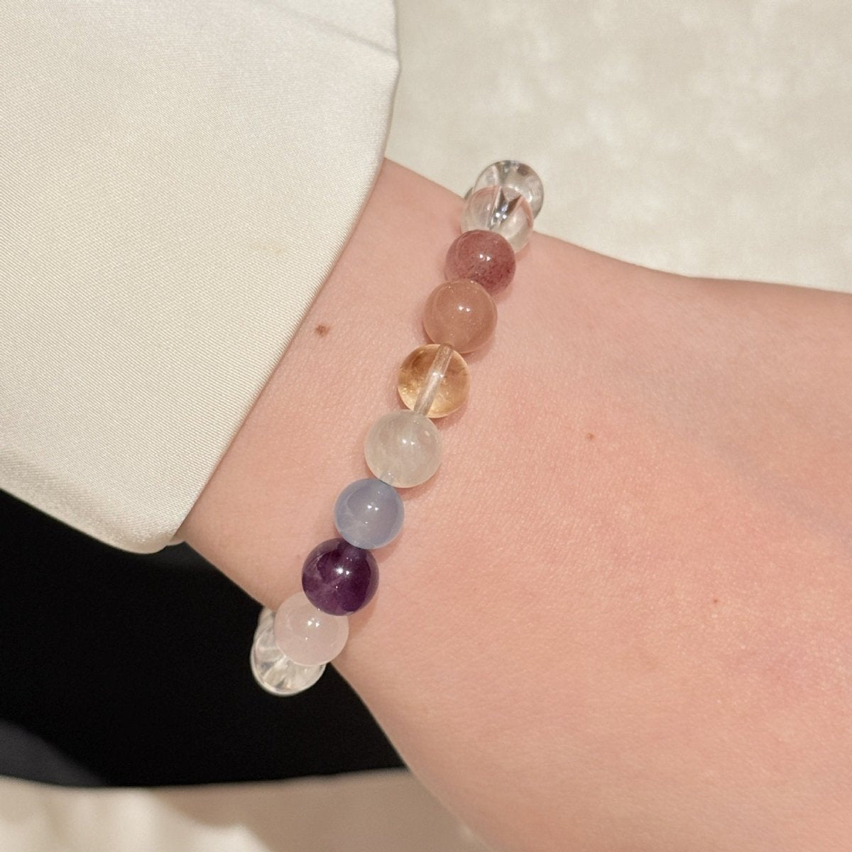 Multi-Gemstone Chakra Bracelet — The Full Spectrum, Done Right - Rainbow (16cm)Tibet Art