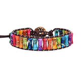 Bamboo Knot Emperor Stone Bracelet — Braided Leather Feng Shui Charm - Tibet Art