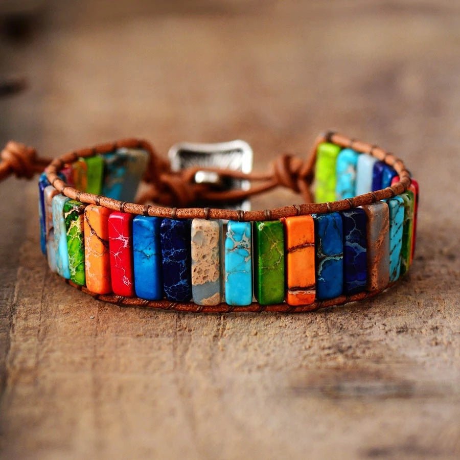 Emperor Stone Woven Bracelet — Hand-Braided Color, Made to Fit - Mixed ColorTibet Art
