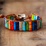 Emperor Stone Woven Bracelet — Hand-Braided Color, Made to Fit - Mixed ColorTibet Art