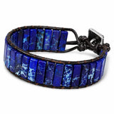 Emperor Stone Woven Bracelet — Hand-Braided Color, Made to Fit - Dark BlueTibet Art