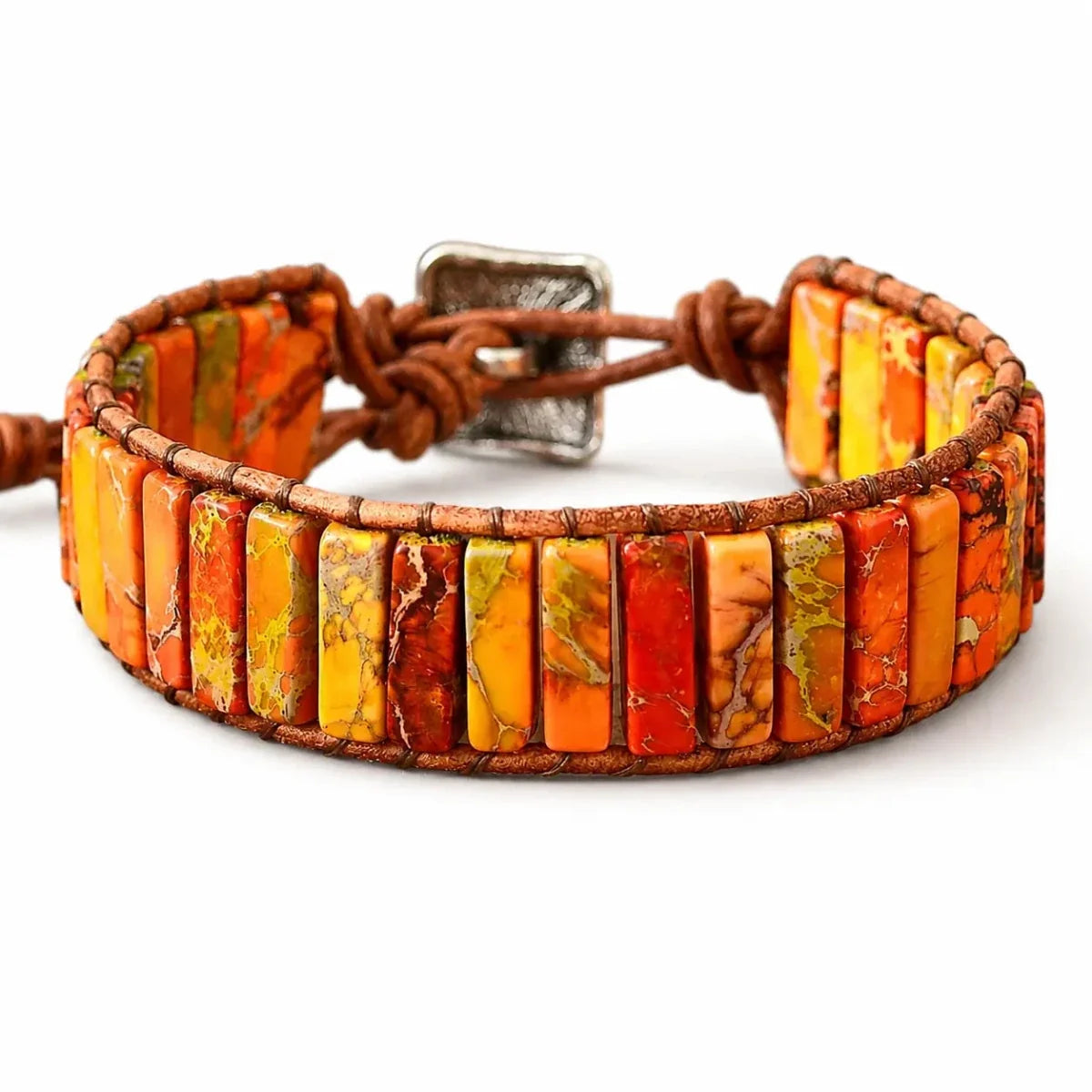 Emperor Stone Woven Bracelet — Hand-Braided Color, Made to Fit - OrangeTibet Art