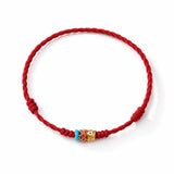 Koi Fish Lucky Bracelet — Woven Red String Dragon Boat Festival Charm Tibet Art