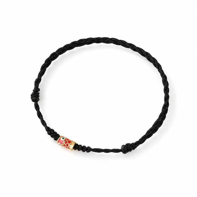 Koi Fish Lucky Bracelet — Woven Red String Dragon Boat Festival Charm Tibet Art