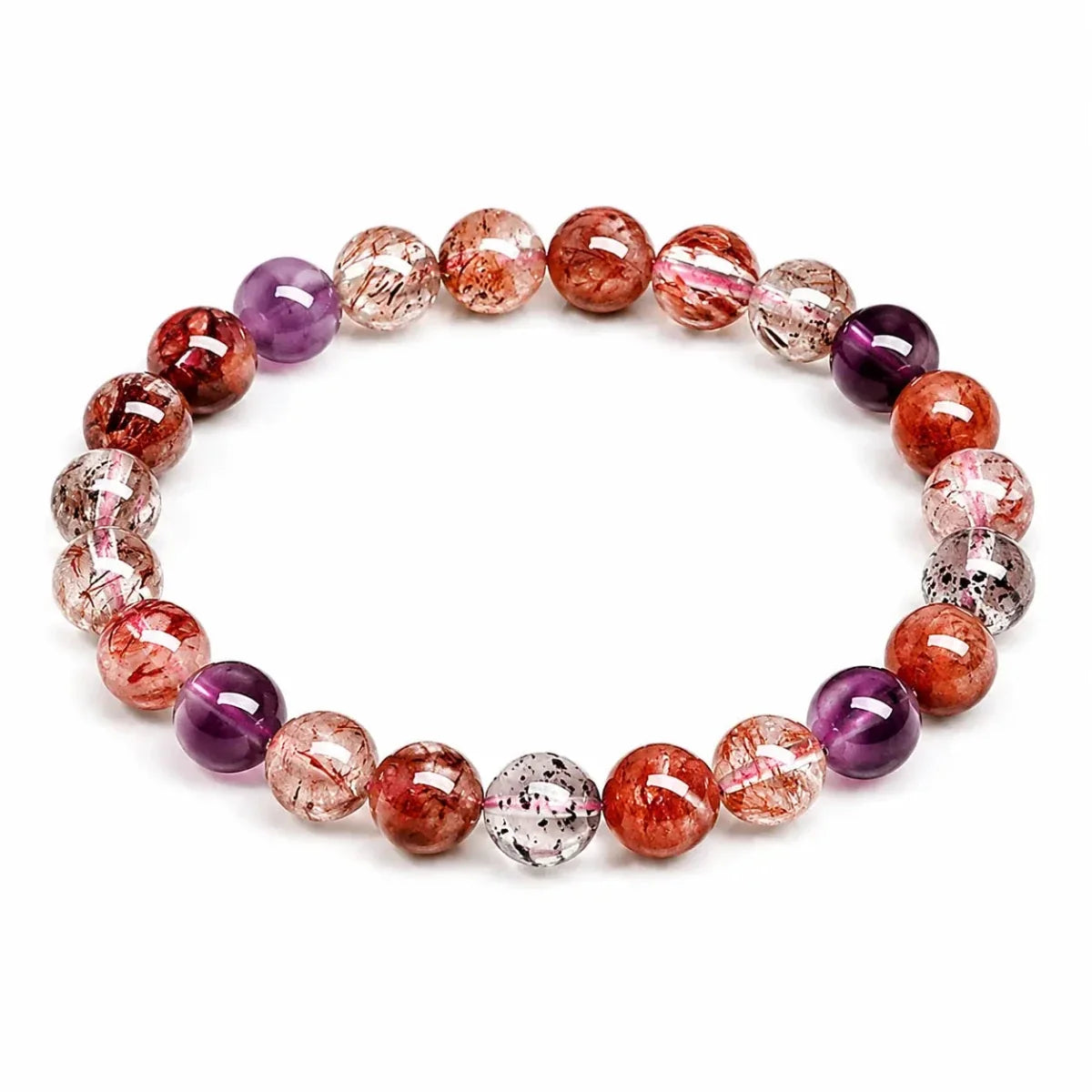 Black Gold Super Seven Crystal Bracelet — Premium Rutilated Quartz - Fine Super Seven 6mmTibet Art