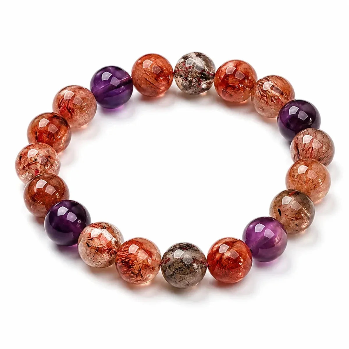 Black Gold Super Seven Crystal Bracelet — Premium Rutilated Quartz - Fine Super Seven 10mmTibet Art