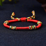 Red String Bracelet - Tibetan Five-Colored Vajra Knots - Tibet Art