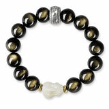 Gold Sheen Obsidian Jade Pixiu Bracelet — Keep Wealth Close Tibet Art