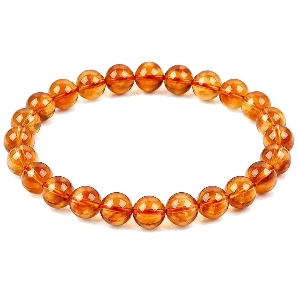 Golden Orange Citrine Bracelet — 5 Quality Grades From Entry to Collector, Brazilian Deep Yellow Tibet Art