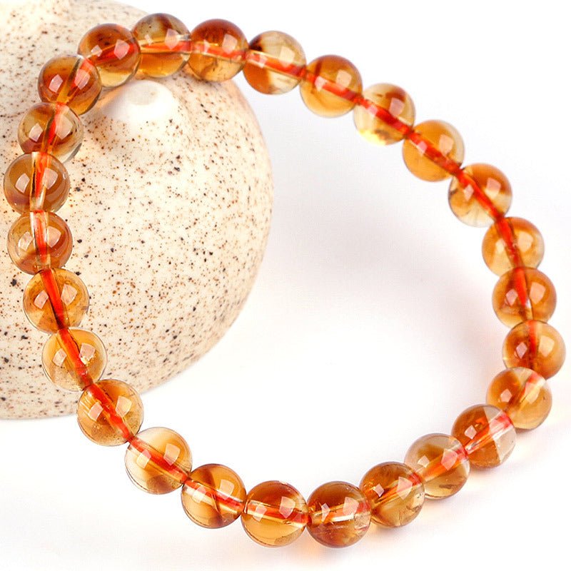 Golden Orange Citrine Bracelet — 5 Quality Grades From Entry to Collector, Brazilian Deep Yellow - Collector7mmTibet Art