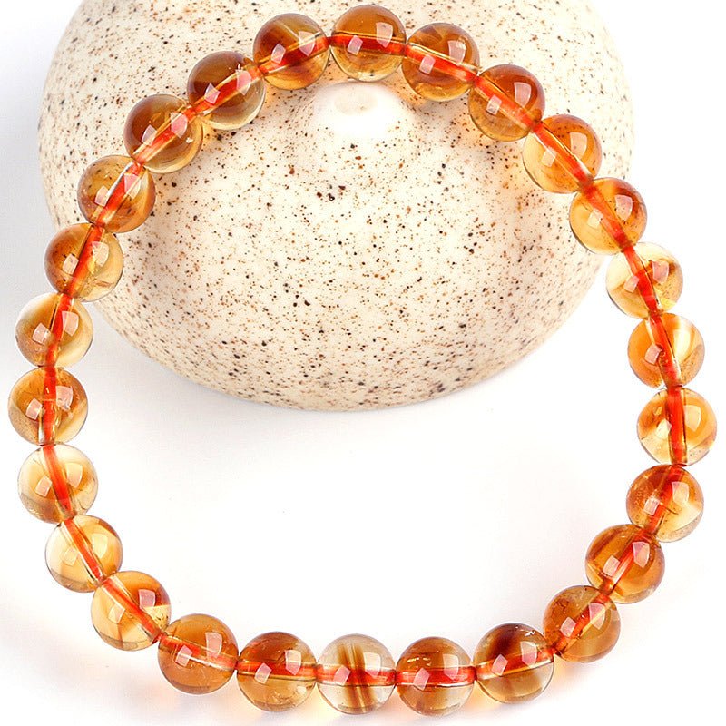 Golden Orange Citrine Bracelet — 5 Quality Grades From Entry to Collector, Brazilian Deep Yellow - Collector7mmTibet Art