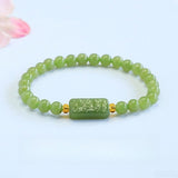 Hetian Jade Cloud Plaque Bracelet — Wushipai for a Quiet Mind - Cloud Plaque6mmTibet Art