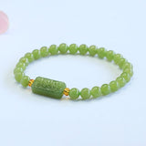Hetian Jade Cloud Plaque Bracelet — Wushipai for a Quiet Mind - Cloud Plaque6mmTibet Art