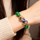 Pixiu Bracelet - Green Jade Color Changing Pixiu - Tibet Art