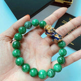 Pixiu Bracelet - Green Jade Color Changing Pixiu - Tibet Art