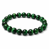 Green Tiger Eye Single-Strand Bracelet — Natural Collector-Grade Beads, 5 Sizes - 8mmTibet Art